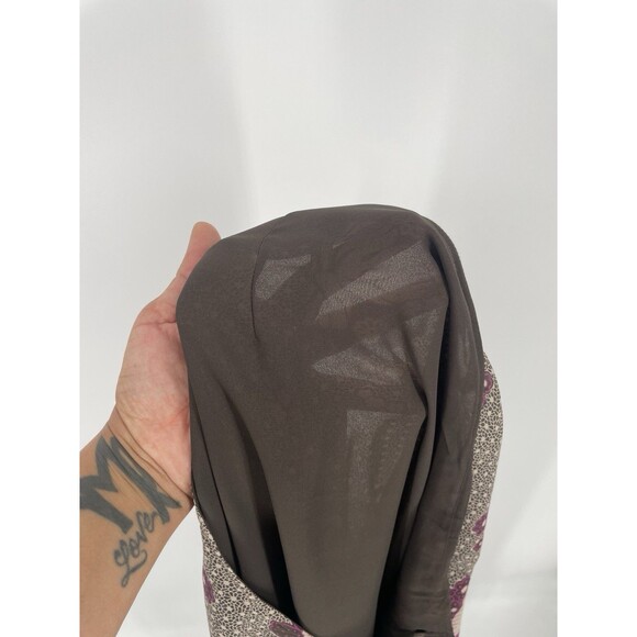 VTG Silk Bohemian Y2K Handkerchief Skirt Midi Dark Romance Flowy Cottage 14 - Picture 9 of 9